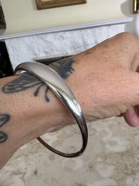 Pandora 925 ALE Rare Retired “Liquid Flow” Bangle Bracelet | Heavy 34.53 Grams